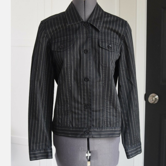 Jones New York Jackets & Blazers - Set JONES New York  Black Striped High Rise Straight Leg Pant & pinstripe jacket